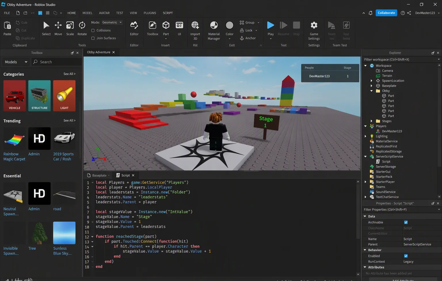 Roblox — рабочий процесс